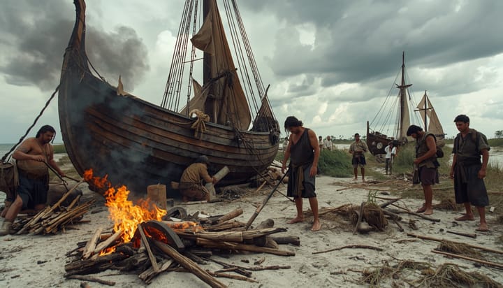 El primer "Startup" Naval en Florida: 300 españoles construyen una flota desde cero con ballestas y camisas